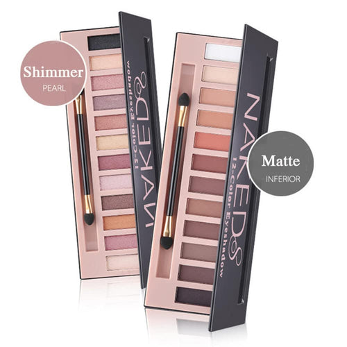 2 Pack Nude Matte Shimmer Glitter Eyeshadow Palette Set L500121