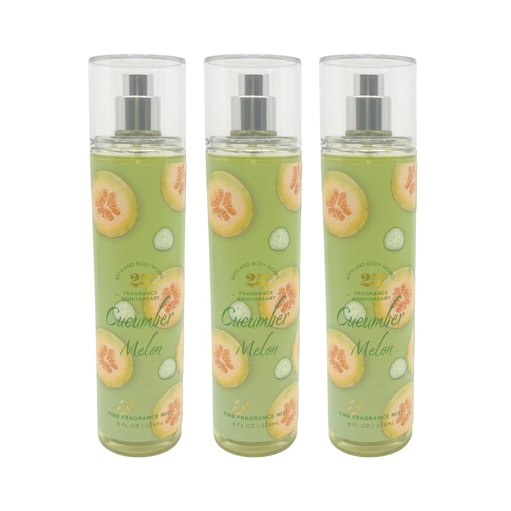 Cucumber Melon Fine Fragrance Mist 8 fl oz Pack of 3 Q41012