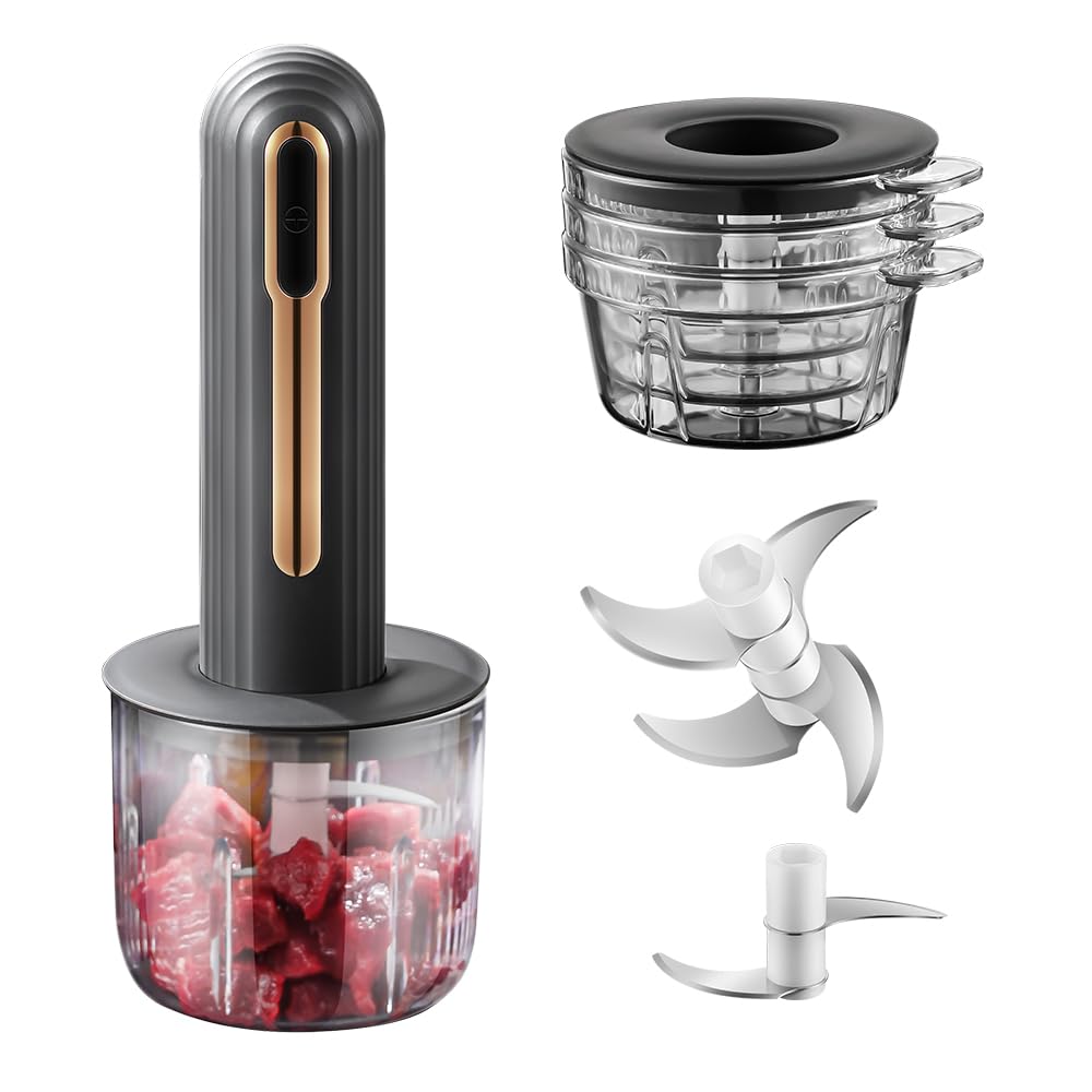Electric Mini Food Processor, 4-Cup Portable USB, Black H468805