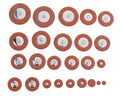 25 Pieces Leather Alto Sax Pads Replacement Set F250