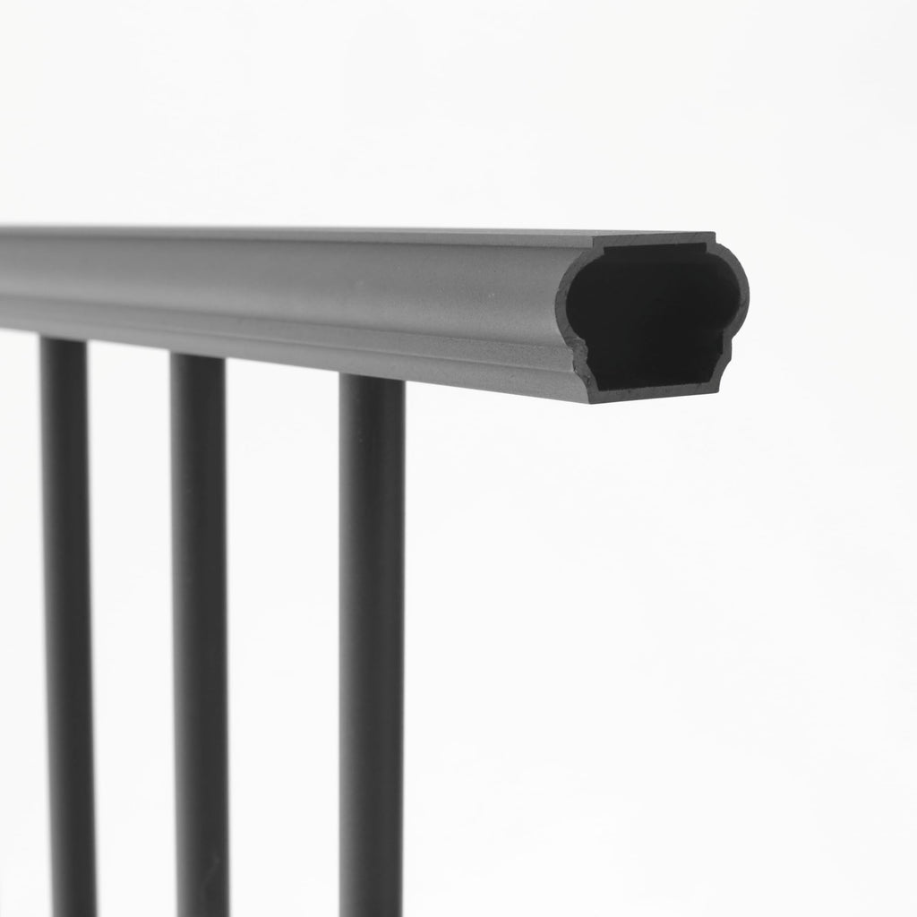 Aluminum 6 ft. x 36 in. Textured Black Stair Rail Kit C651162