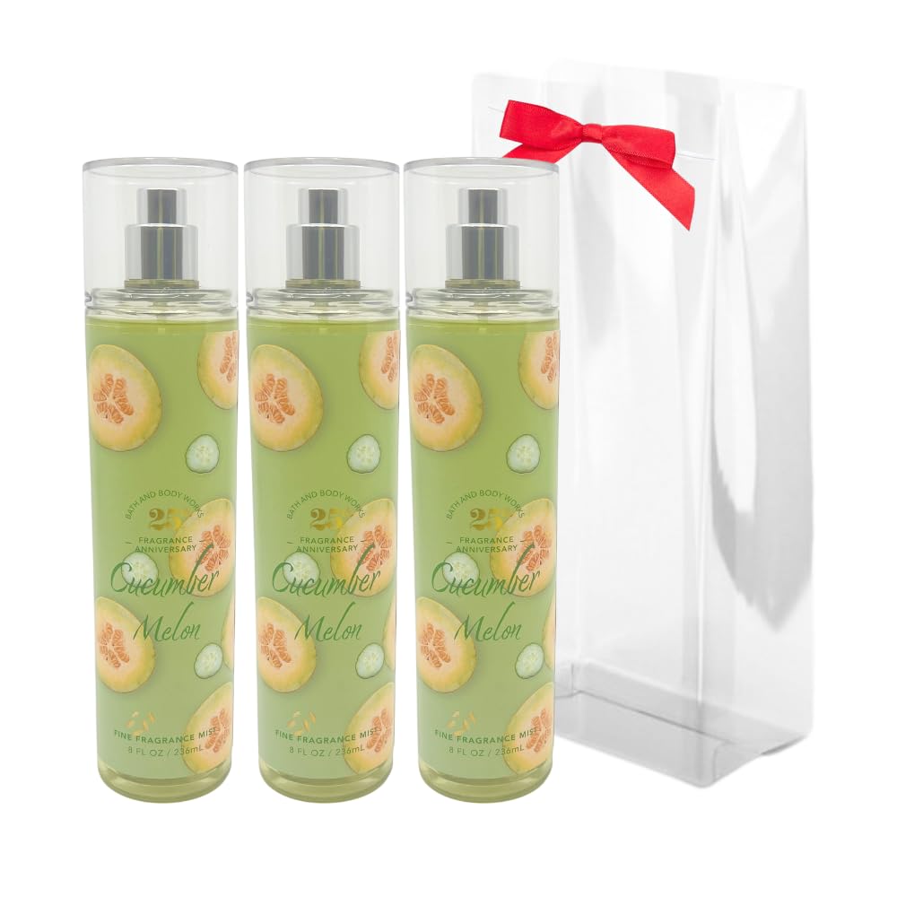 Cucumber Melon Fine Fragrance Mist 8 fl oz Pack of 3 Q41012