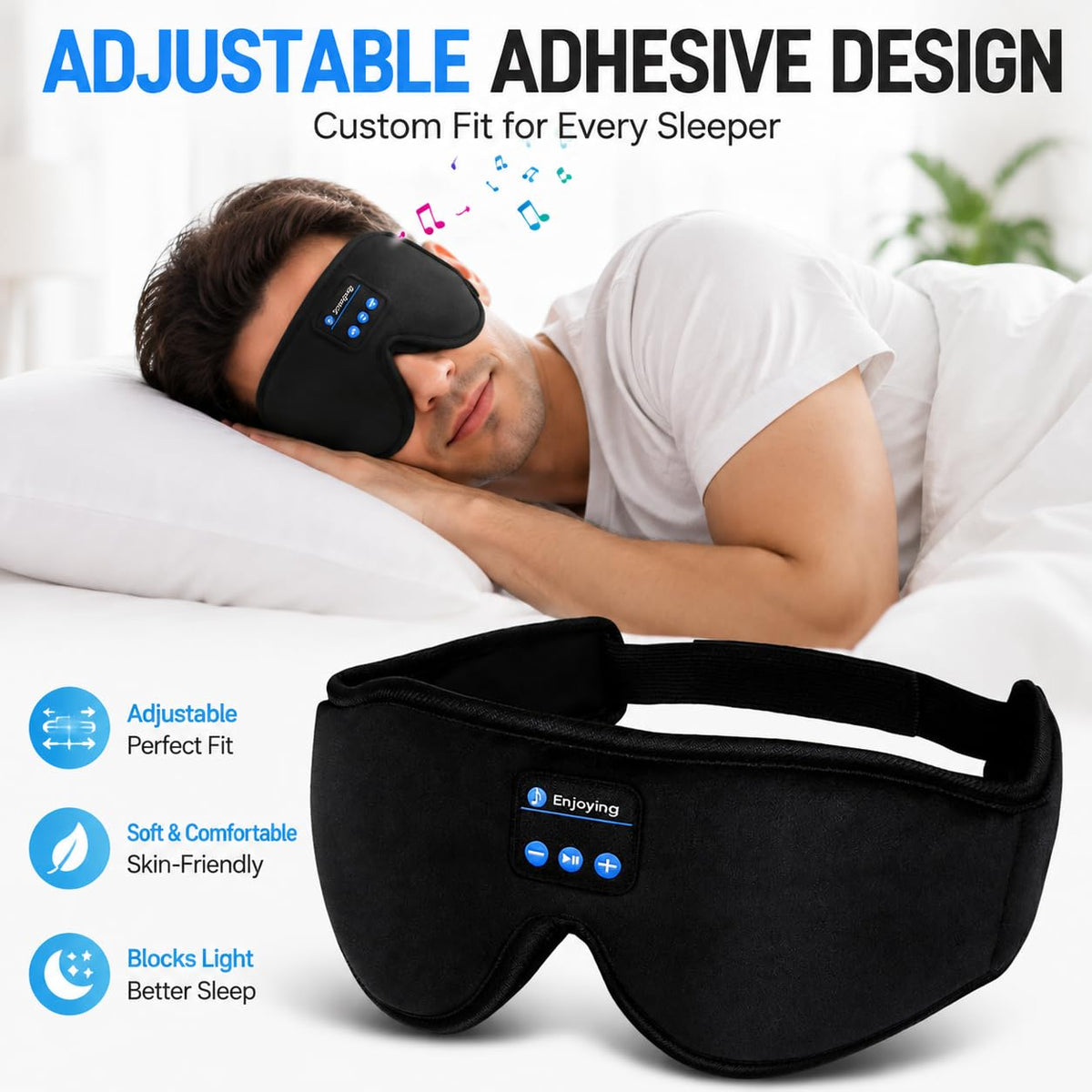 Sleep Mask with Bluetooth Headphones T9502