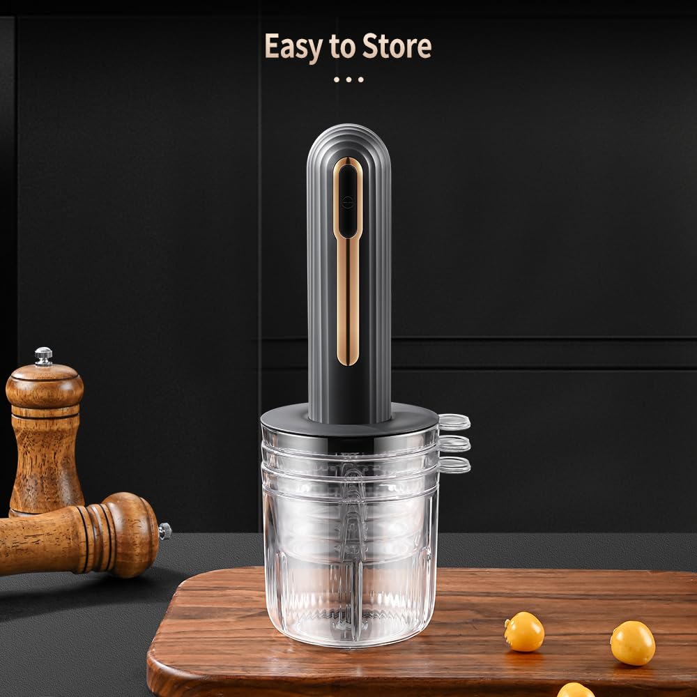 Electric Mini Food Processor, 4-Cup Portable USB, Black H468805