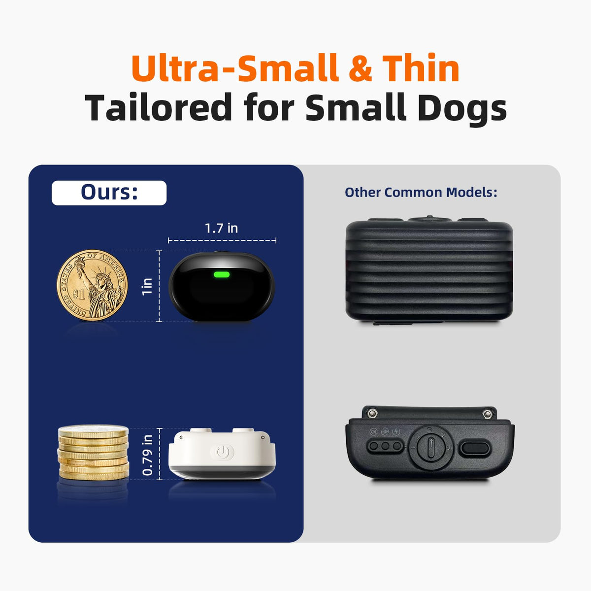 Ultra-Small Cat Training Collar with Remote, Waterproof, Rechargeable (Beige) K674