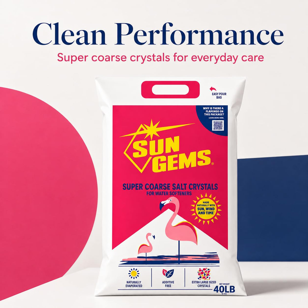 Super Coarse Water Softener Salt Crystals 40 lb D139680