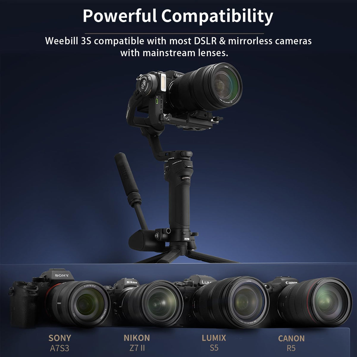 3-Axis Gimbal Stabilizer for DSLR and Mirrorless Camera U134512