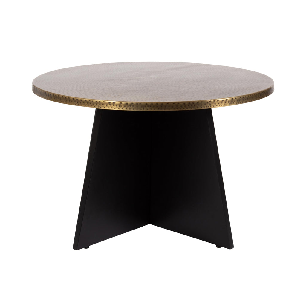 Round Hammered Metal Coffee Table I988613