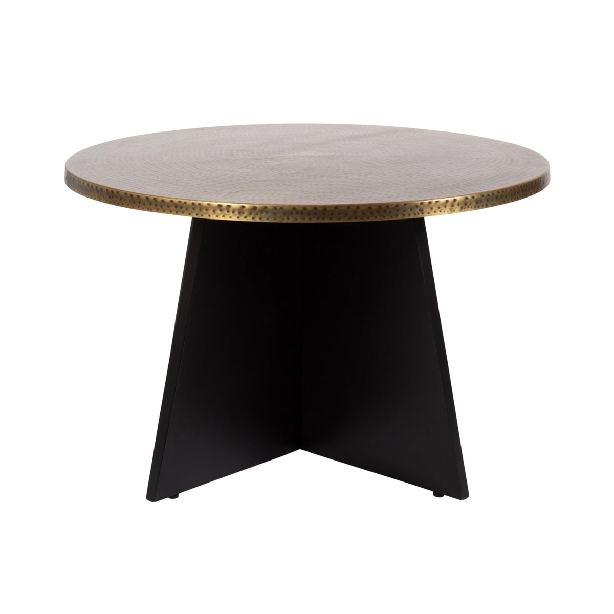Round Hammered Metal Coffee Table I988613