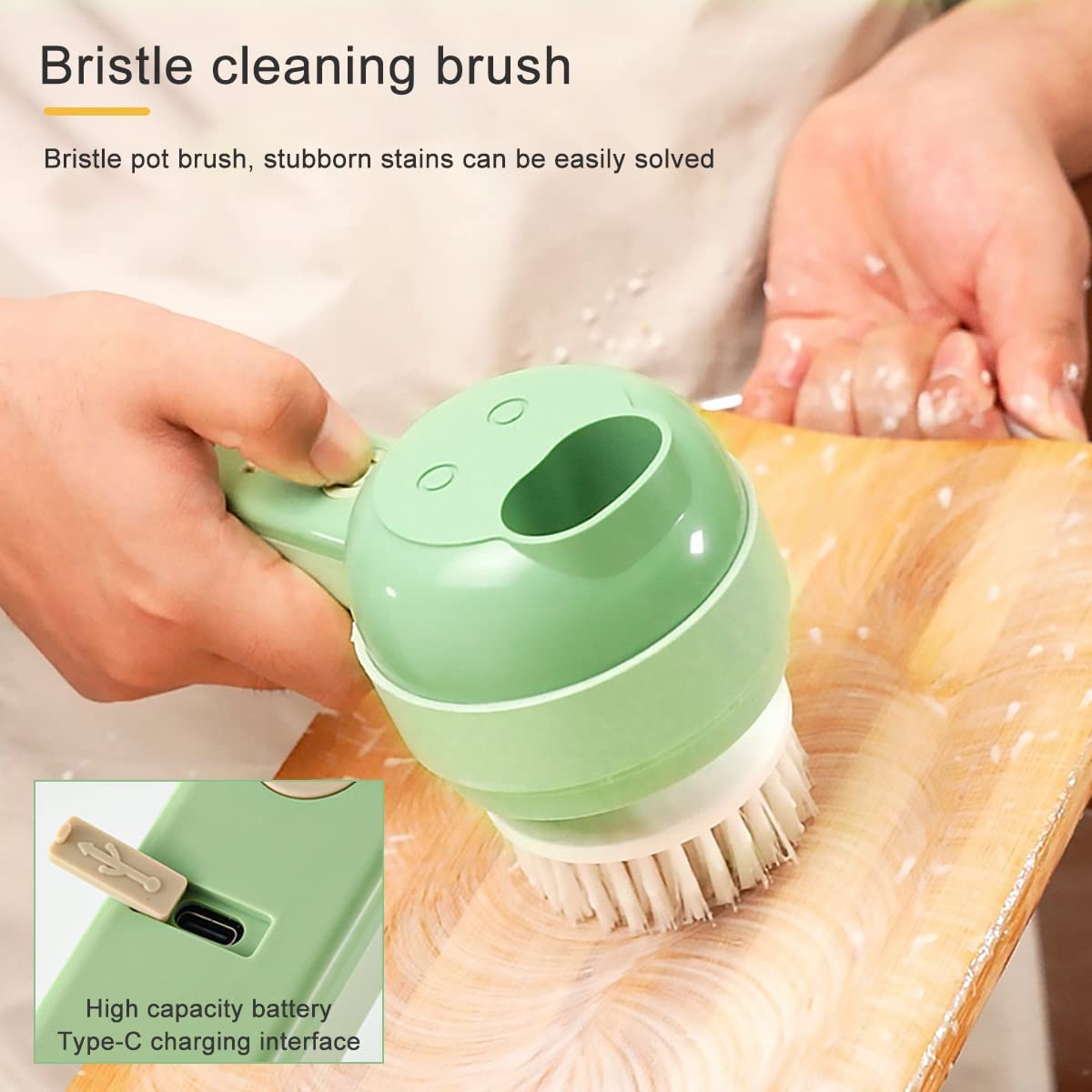 4 in 1 Handheld Electric Vegetable Cutter Set USB Rechargeable Q9765