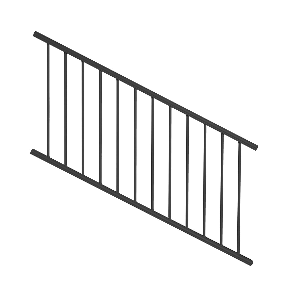 Aluminum 6 ft. x 36 in. Textured Black Stair Rail Kit C651162