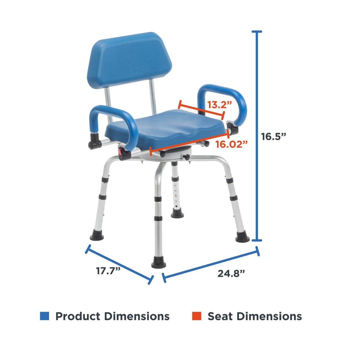 Rotating Shower Chair with Padded Swivel Seat A800860