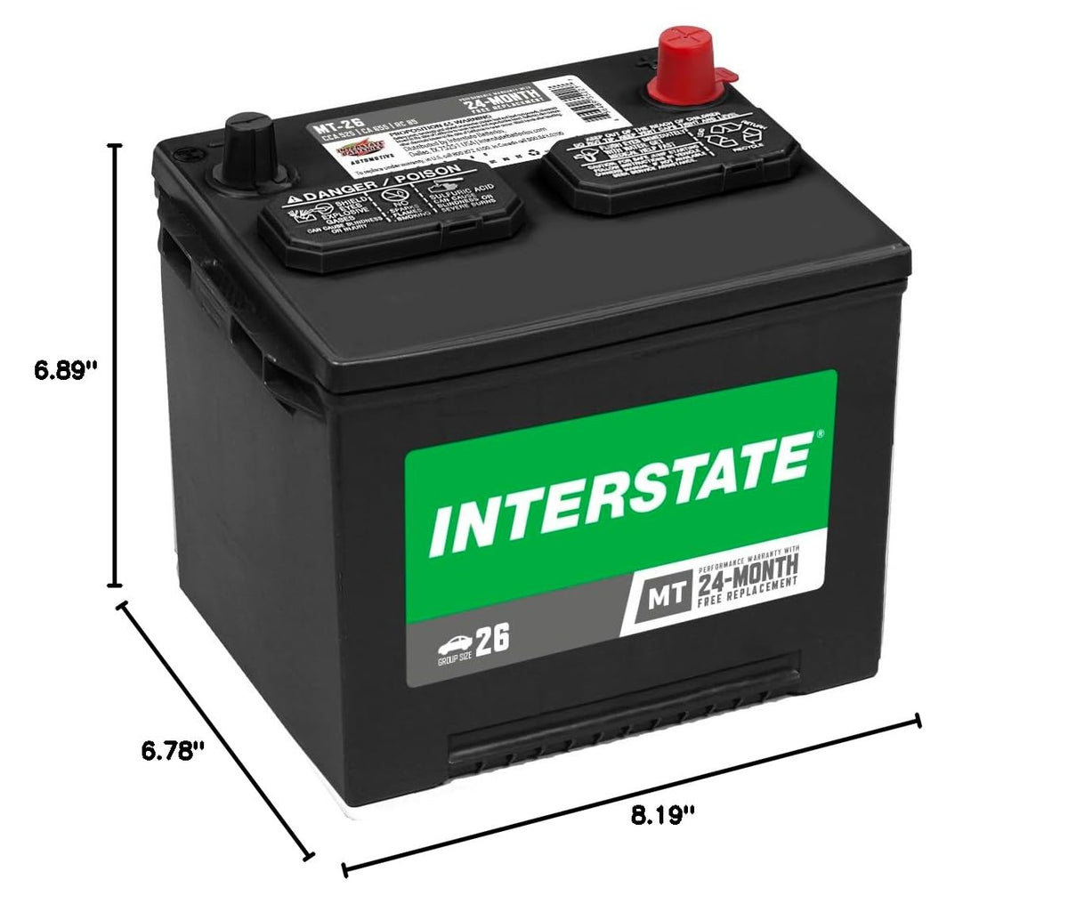 Group 26 12V 525 CCA Automotive Battery Z27376