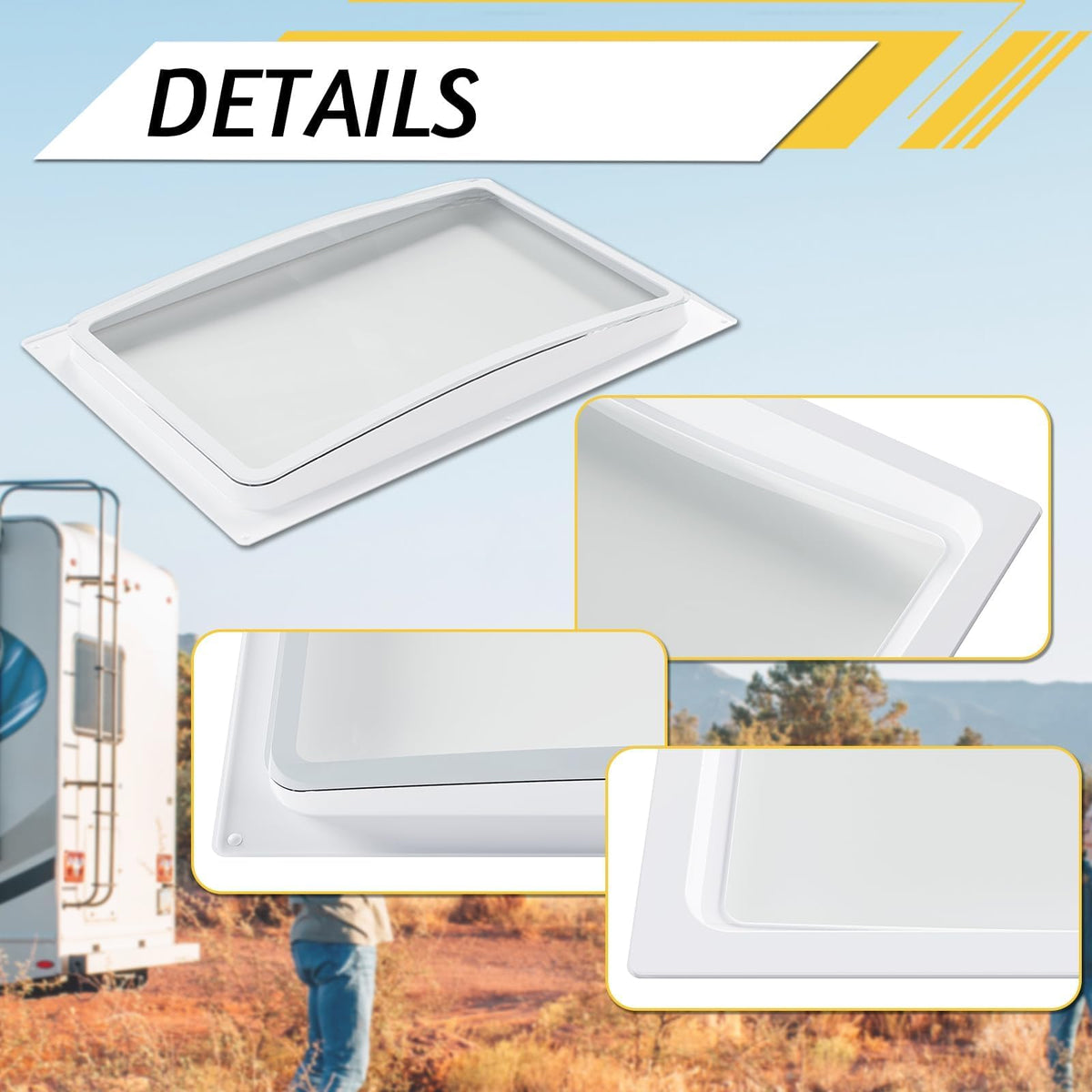 24" Shatterproof Clear RV Skylight Dome Cover J666283