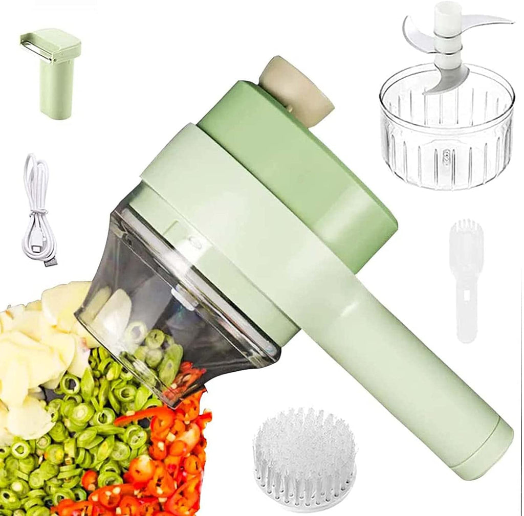 4 in 1 Handheld Electric Vegetable Cutter Set USB Rechargeable Q9765