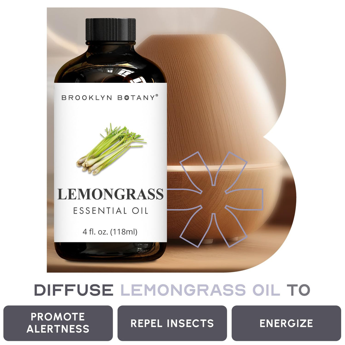 Lemon & Lemongrass Essential Oils 4 Fl Oz Pack of 2 X166