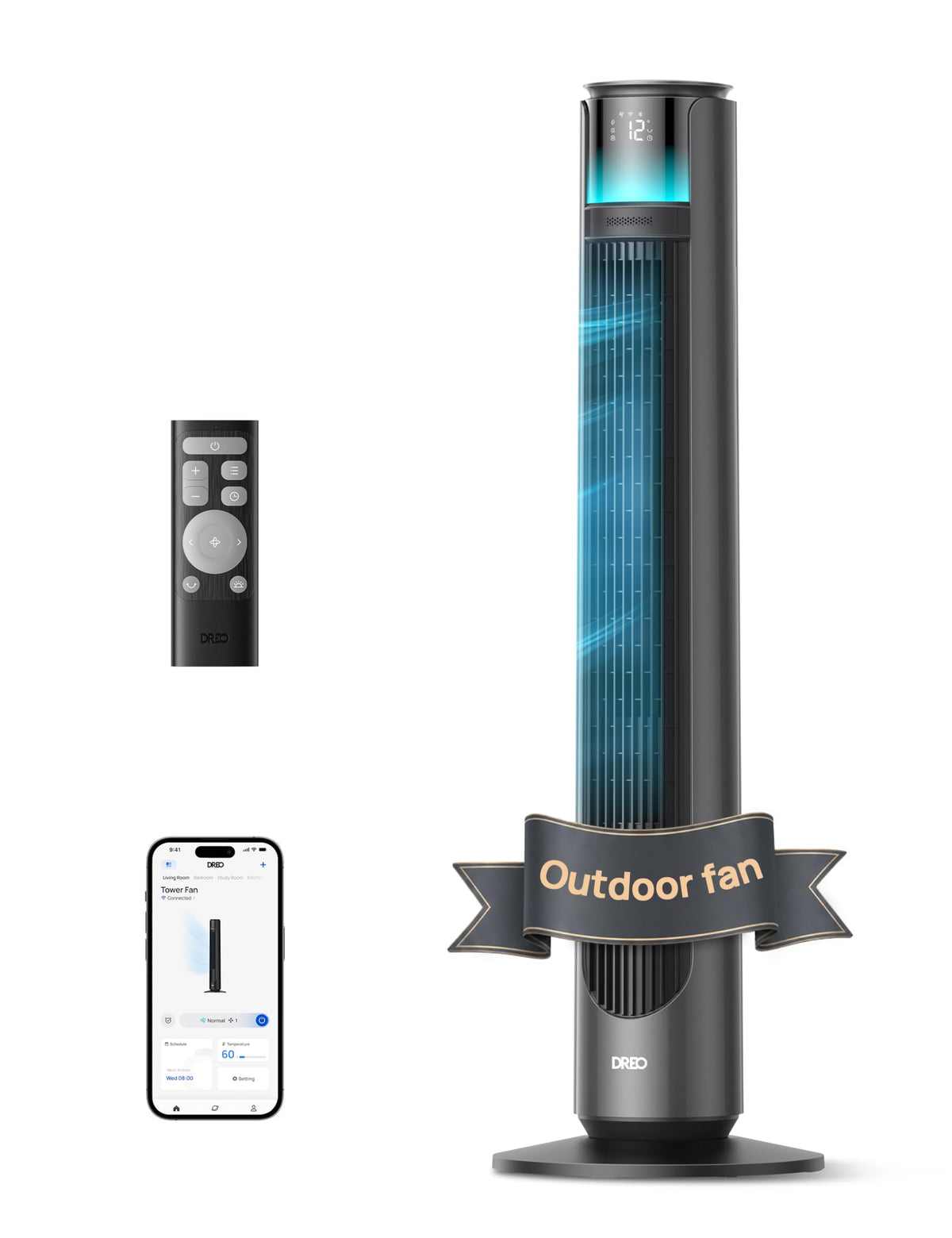 Smart Tower Fan 33 ft/s 20 dB E6532