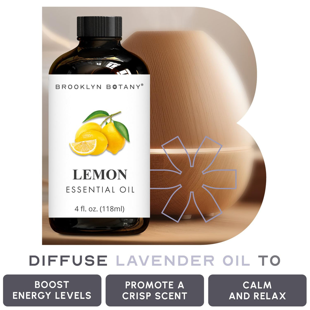 Lemon & Lemongrass Essential Oils 4 Fl Oz Pack of 2 X166