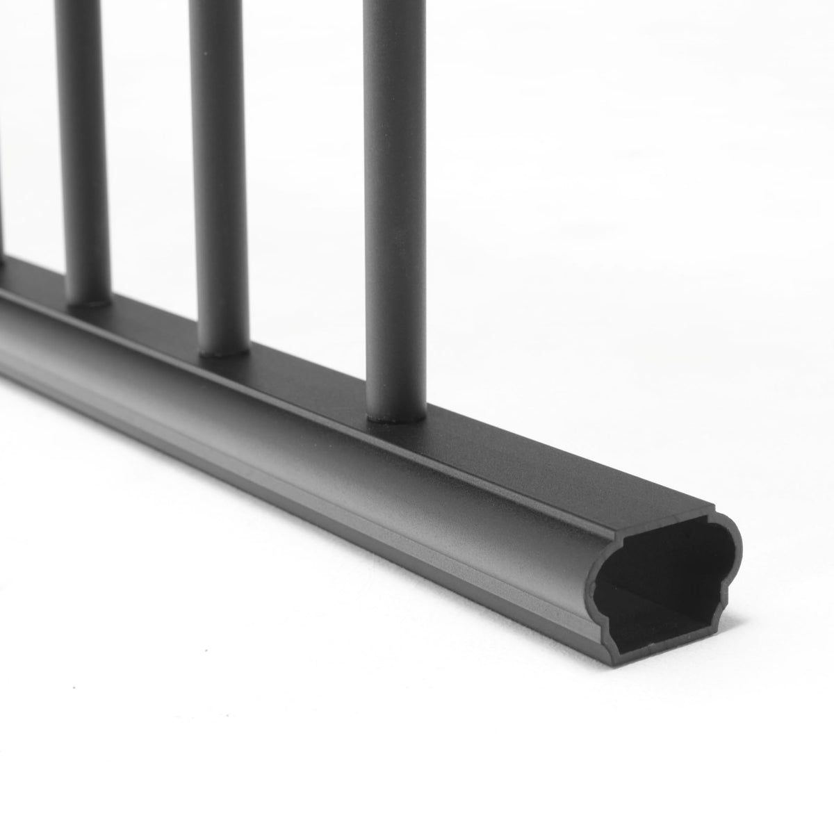 Aluminum 6 ft. x 36 in. Textured Black Stair Rail Kit C651162
