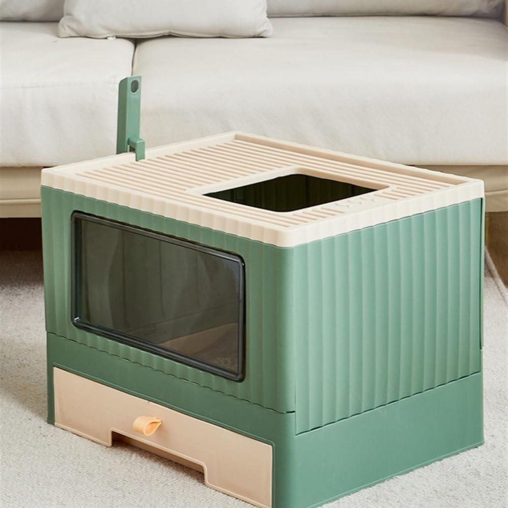 Foldable Top Entry Cat Litter Box with Lid L626999