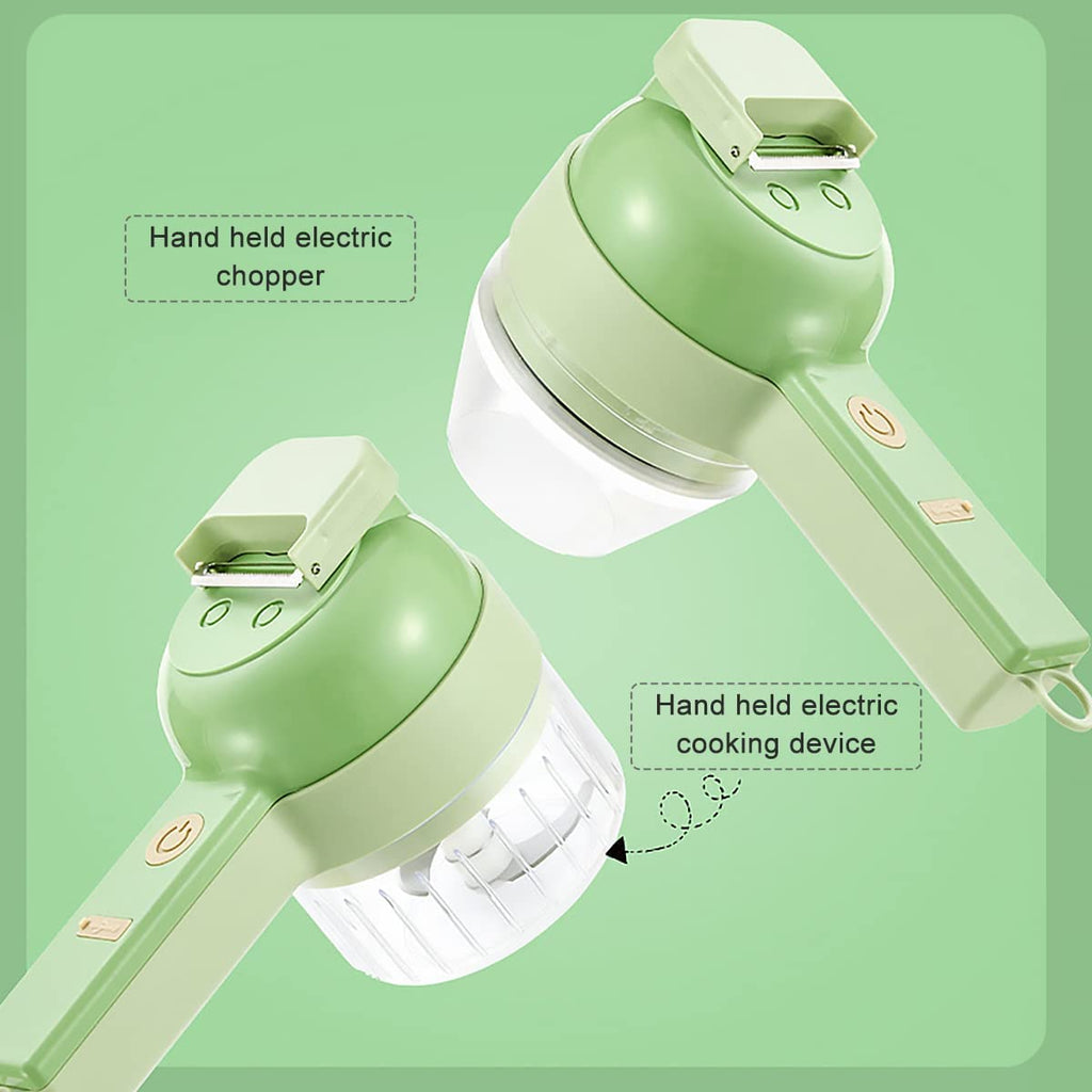 4 in 1 Handheld Electric Vegetable Cutter Set USB Rechargeable Q9765