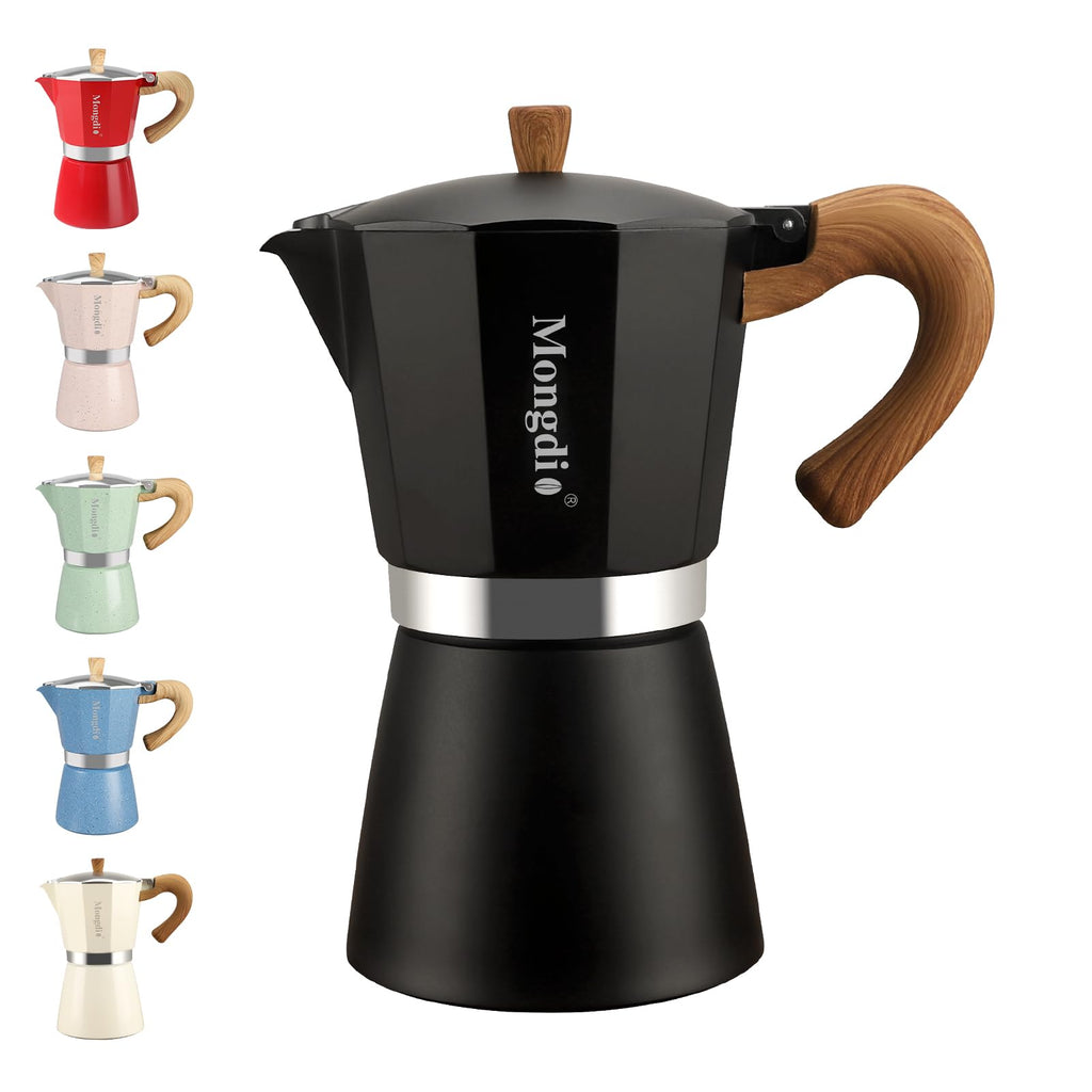 Stovetop Espresso Maker Moka Pot, 6 Cup 10 oz Black N741030