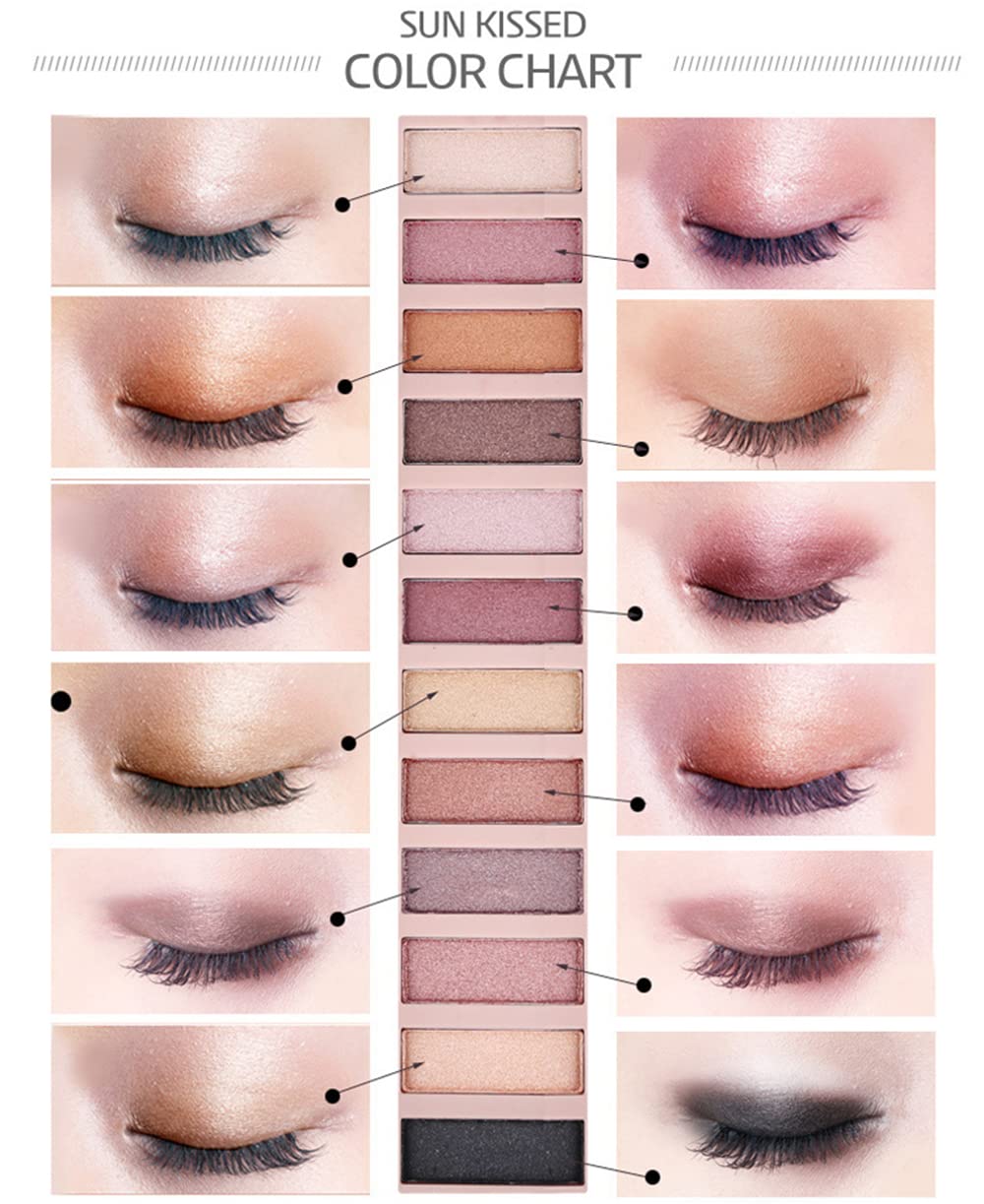 2 Pack Nude Matte Shimmer Glitter Eyeshadow Palette Set L500121