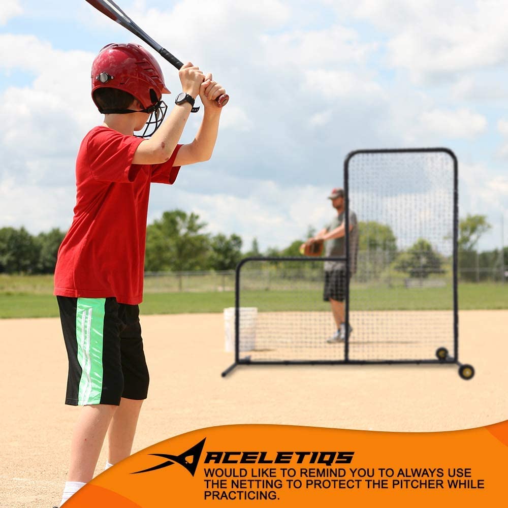 Baseball Pitching Net with Wheels 6 feet by 6 feet P3490