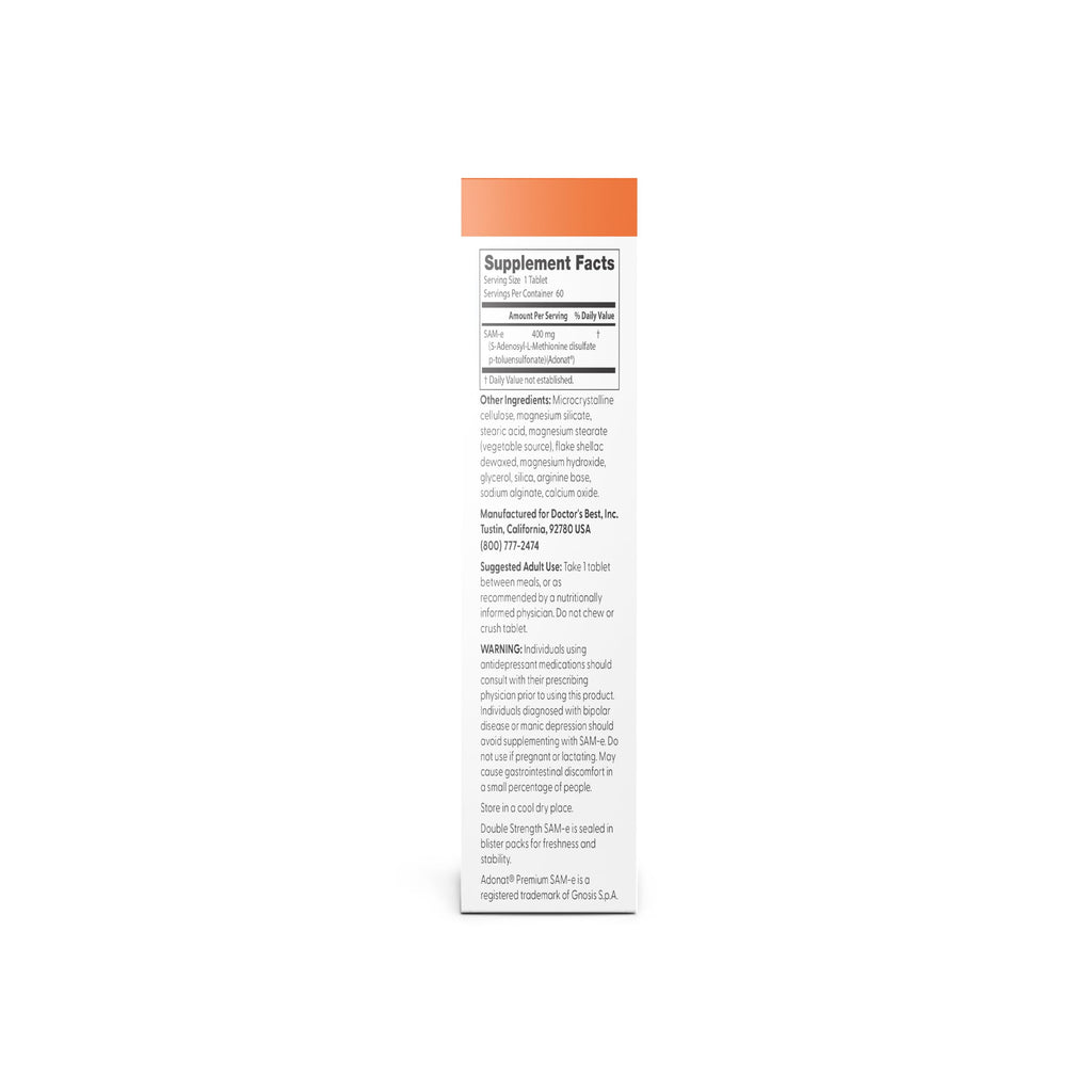 SAM-e Double Strength Supplement, 60 Enteric Coated Tablets K514358