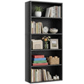 Black 5 Tier Bookshelf with Adjustable Shelves B97581