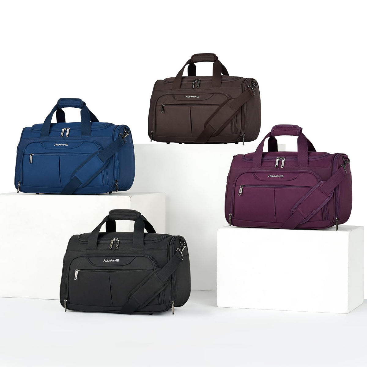 Black Lightweight Water Resistant Foldable Travel Duffel Bag W533820