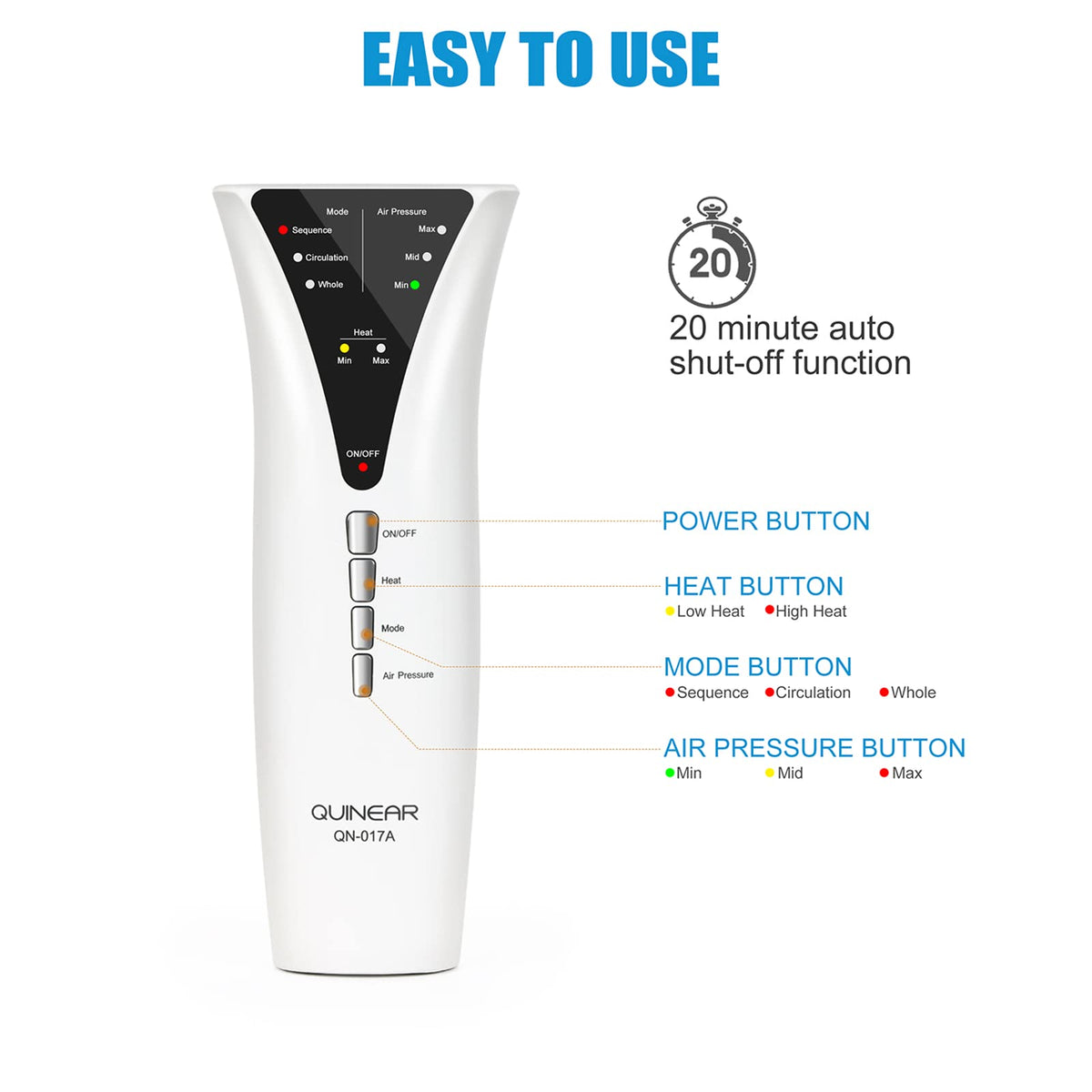 Heated Leg Compression Massager T726656