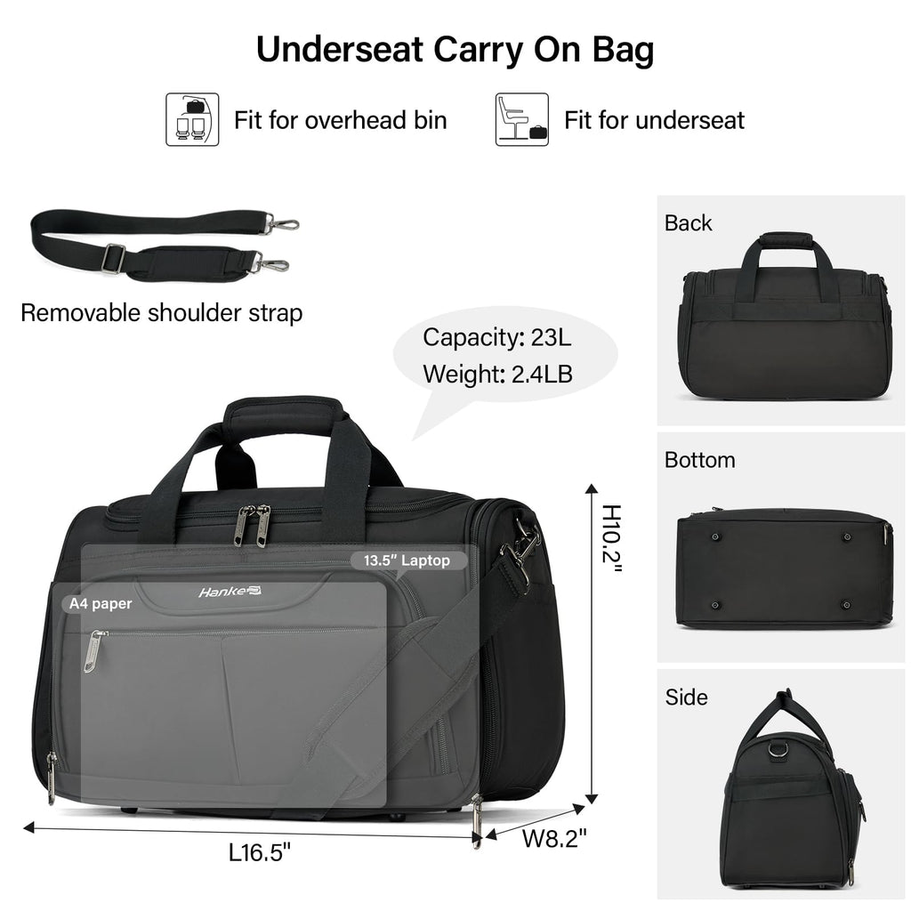 Black Lightweight Water Resistant Foldable Travel Duffel Bag W533820