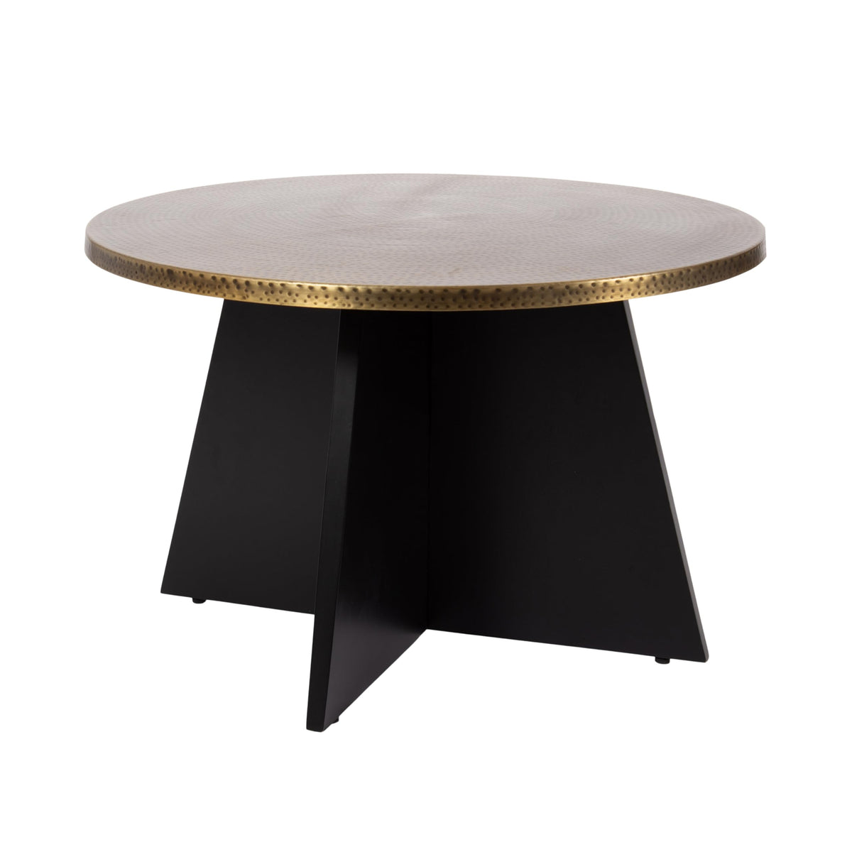 Round Hammered Metal Coffee Table I988613