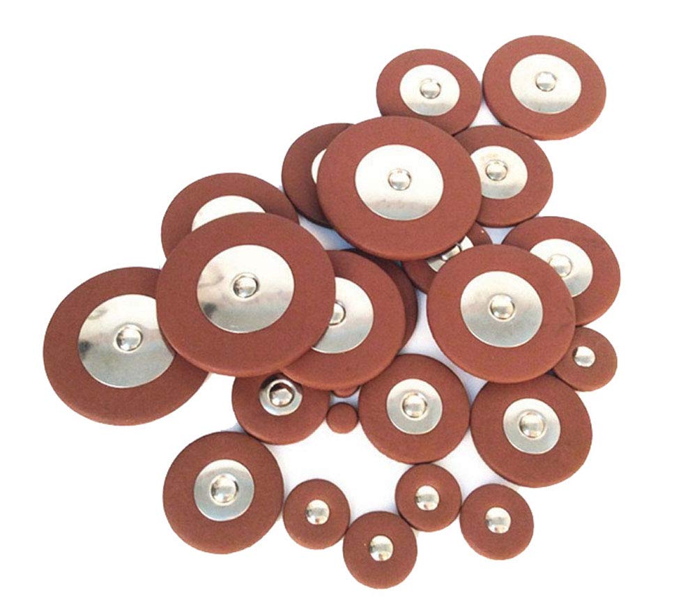 25 Pieces Leather Alto Sax Pads Replacement Set F250