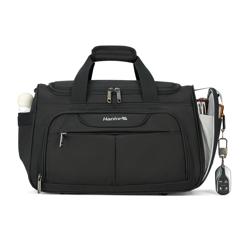 Black Lightweight Water Resistant Foldable Travel Duffel Bag W533820