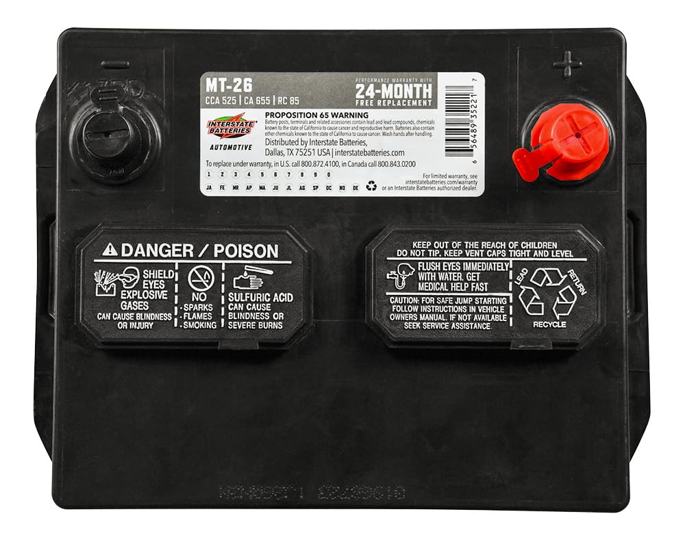 Group 26 12V 525 CCA Automotive Battery Z27376