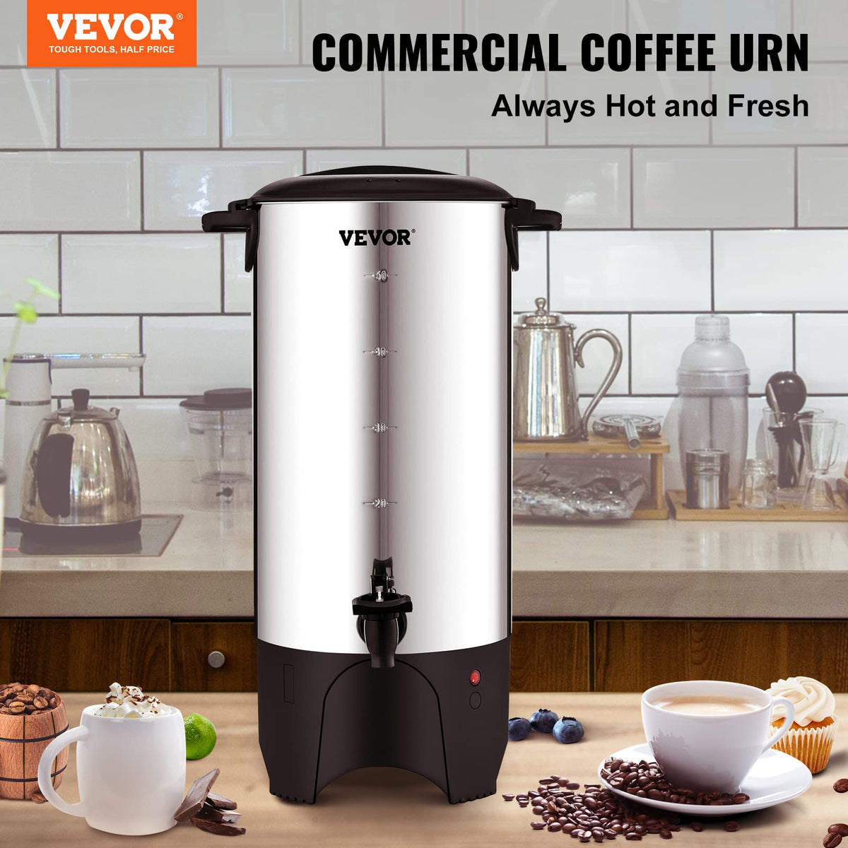 50 Cups Stainless Steel Commercial Coffee Urn G608