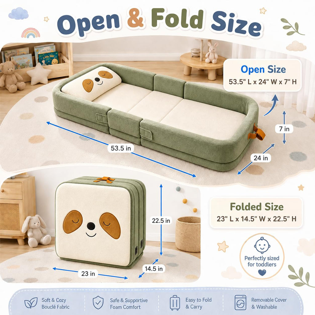 Foldable Portable Toddler Travel Bed with Pillow J25127