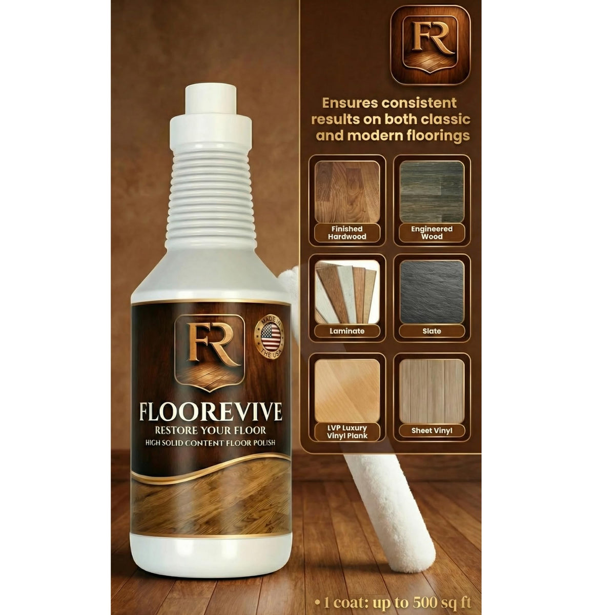 Wood Floor Polish & Shine Restorer, 32 Fl Oz Pack of 2 F391