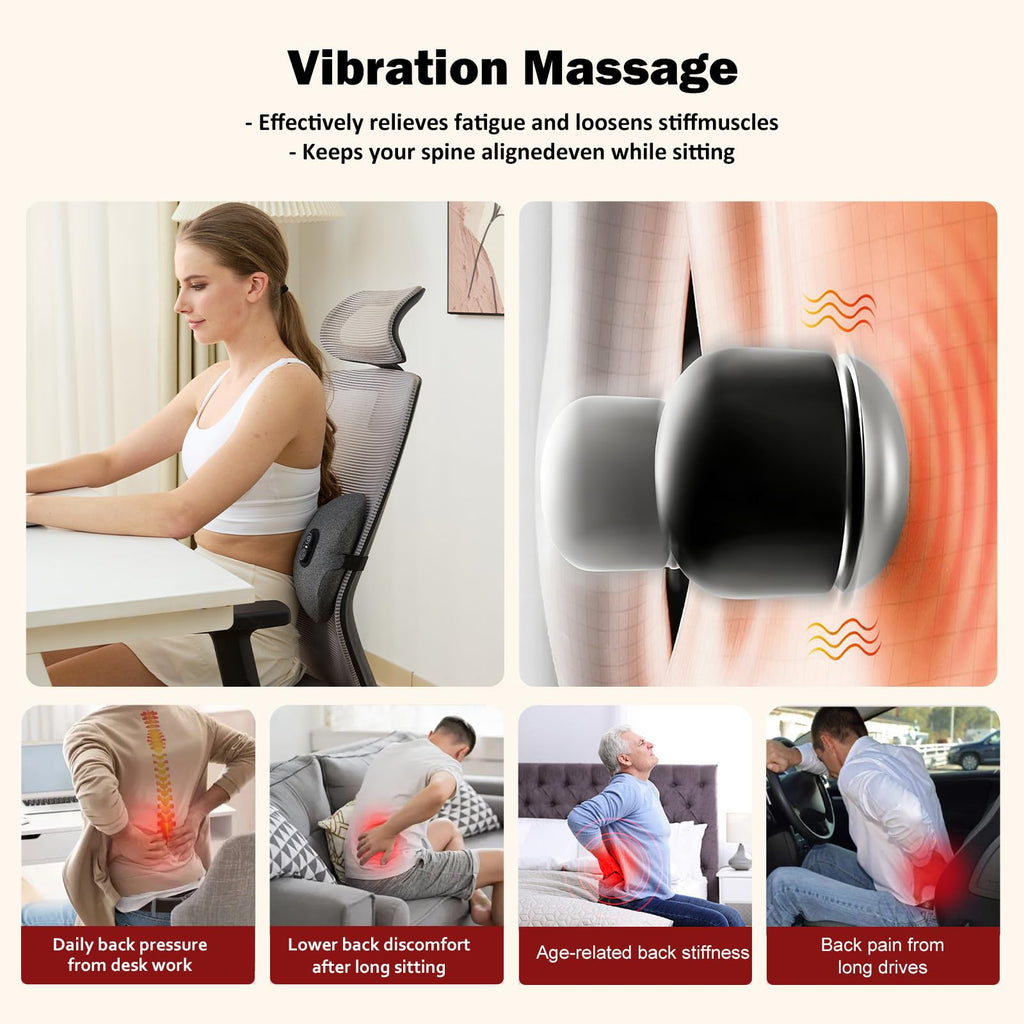 Back Massager with Heat, Vibration, Airbag Stretch J508