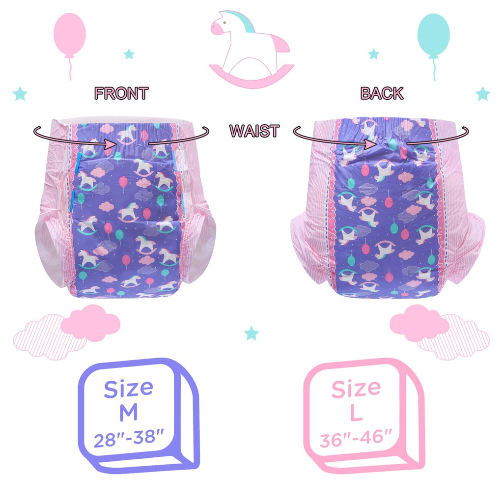 Printed Adult Brief Diapers 10 Pieces Medium M8603