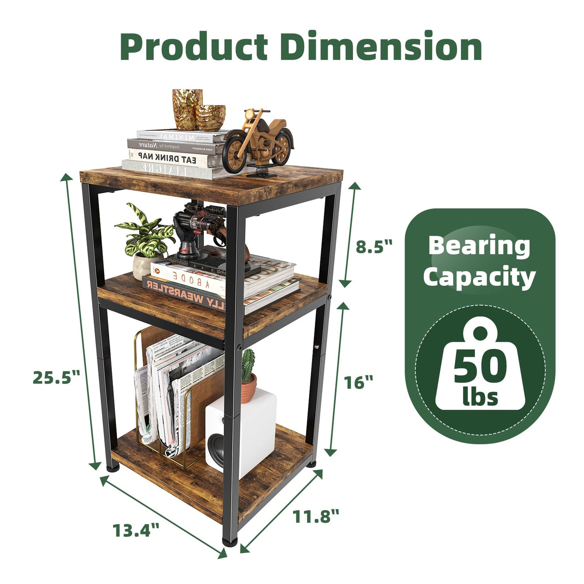 3 Tiers Shelf Side Table N98690