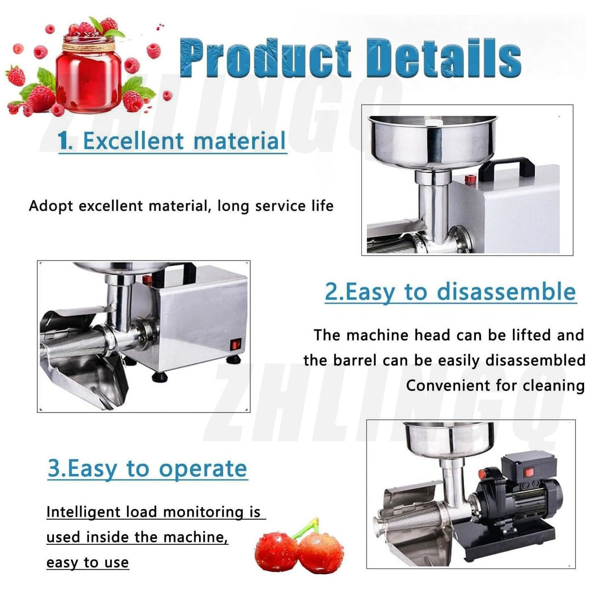 450W Stainless Steel Electric Tomato Strainer I3211