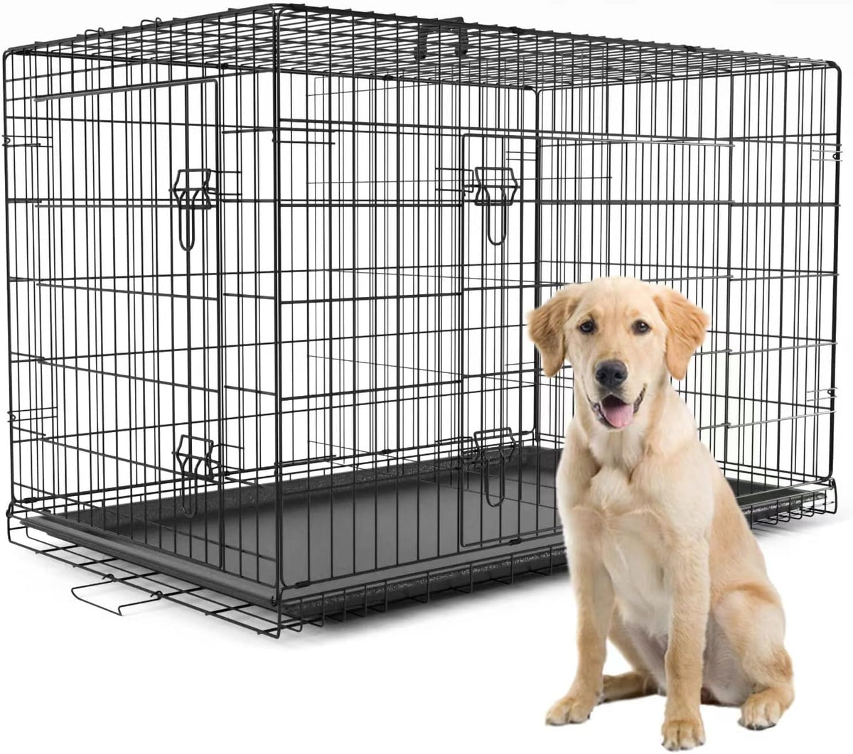 42” X-Large Heavy-Duty Dog Crate with Divider Panel U372182