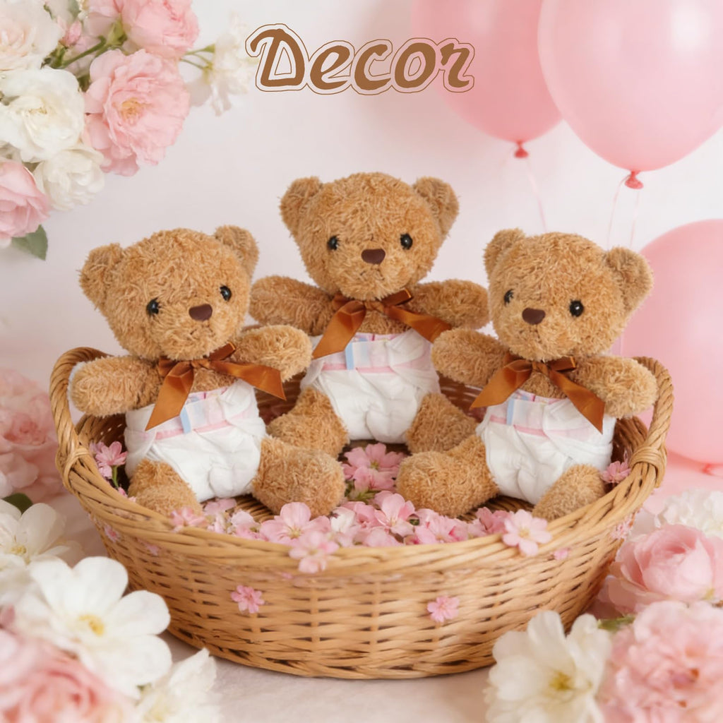 Baby Shower Games Set of 12 with Diapers, Baby Dolls, White Organza Bags and Blindfolds D715987