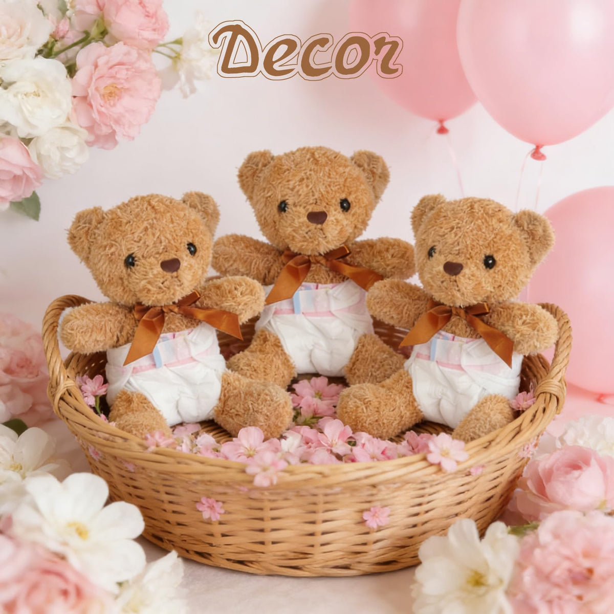 Baby Shower Games Set of 12 with Diapers, Baby Dolls, White Organza Bags and Blindfolds D715987