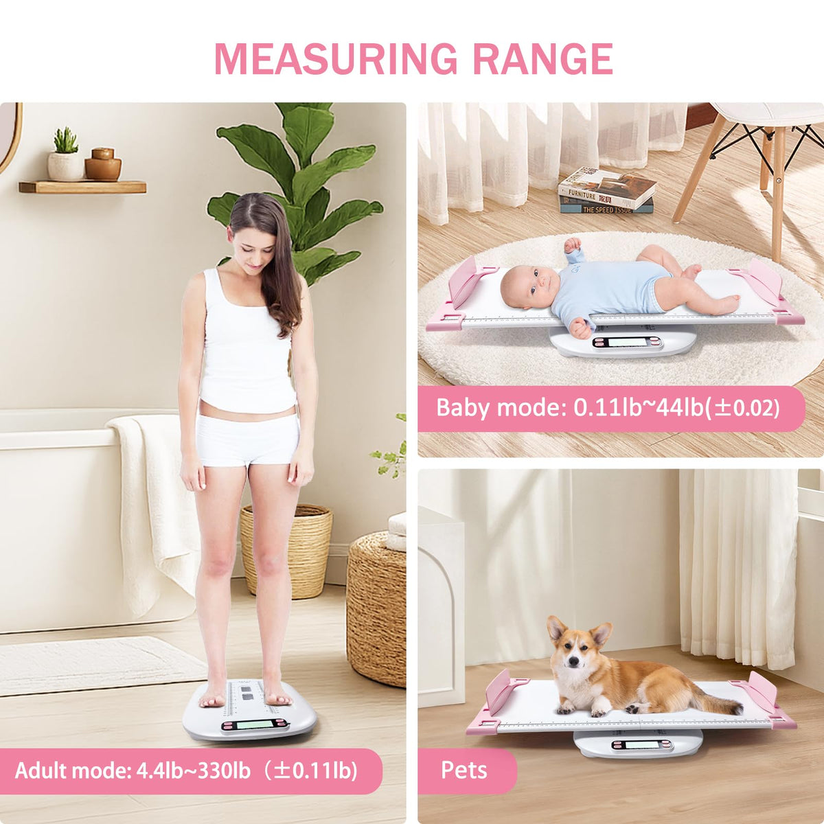 Portable Digital Pet Scale with Height Markings V1034