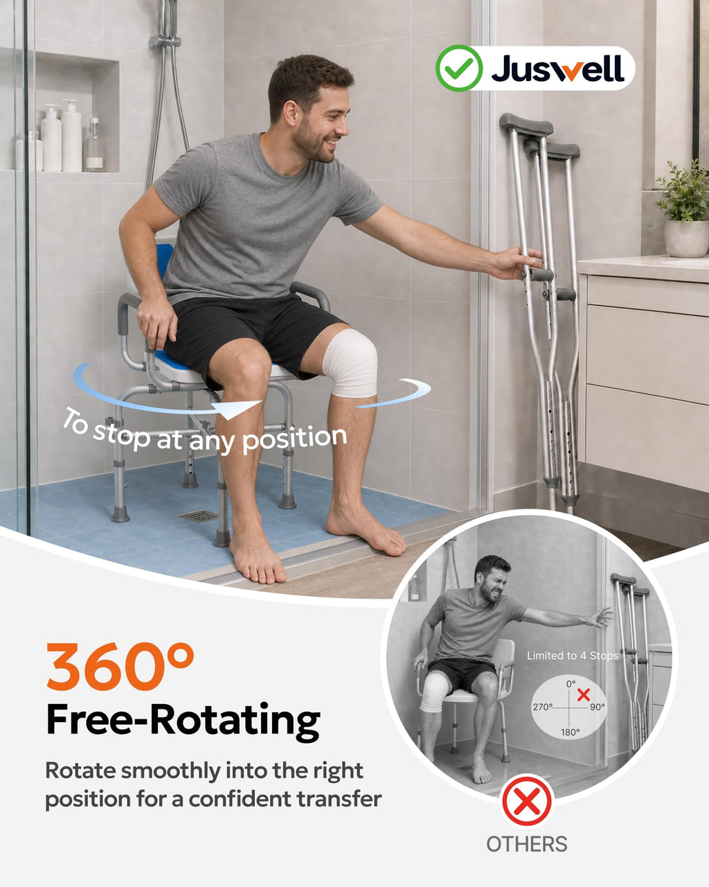 360° Swivel Shower Chair Z512