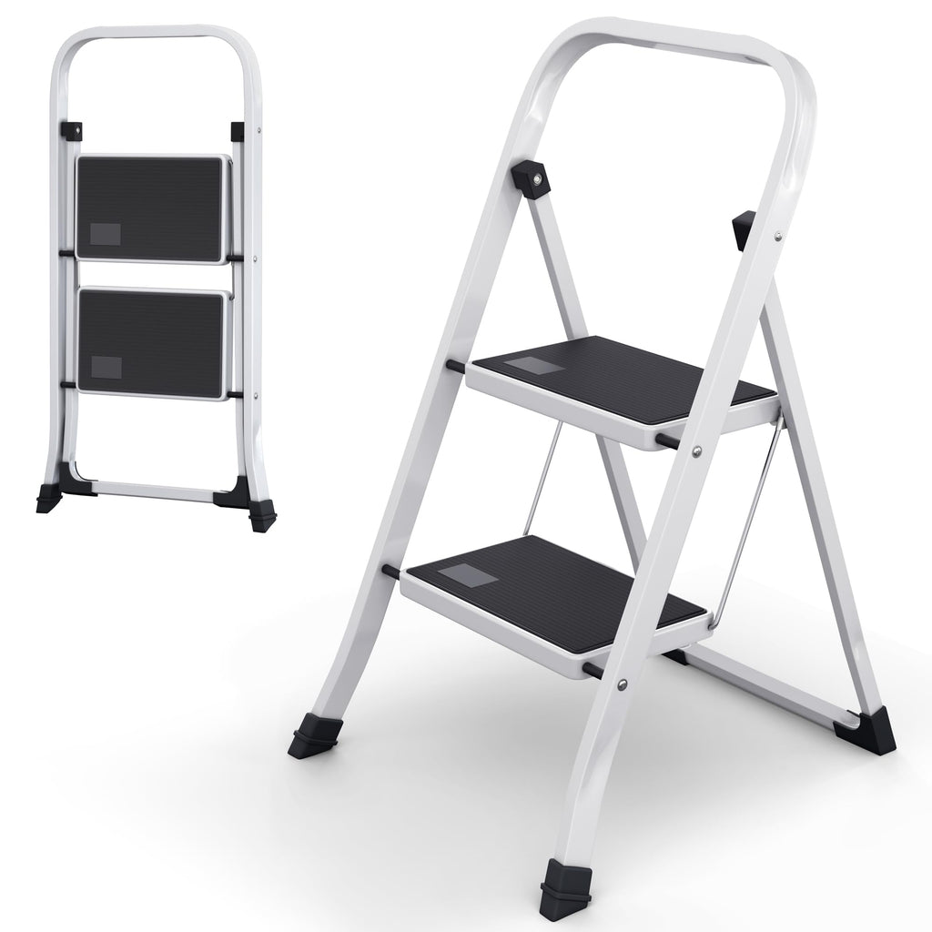 2-Step Folding Steel Ladder with Anti-Slip Platform Y4234